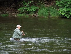 Trout Fisherman at Junction Pool in Roscoe NY